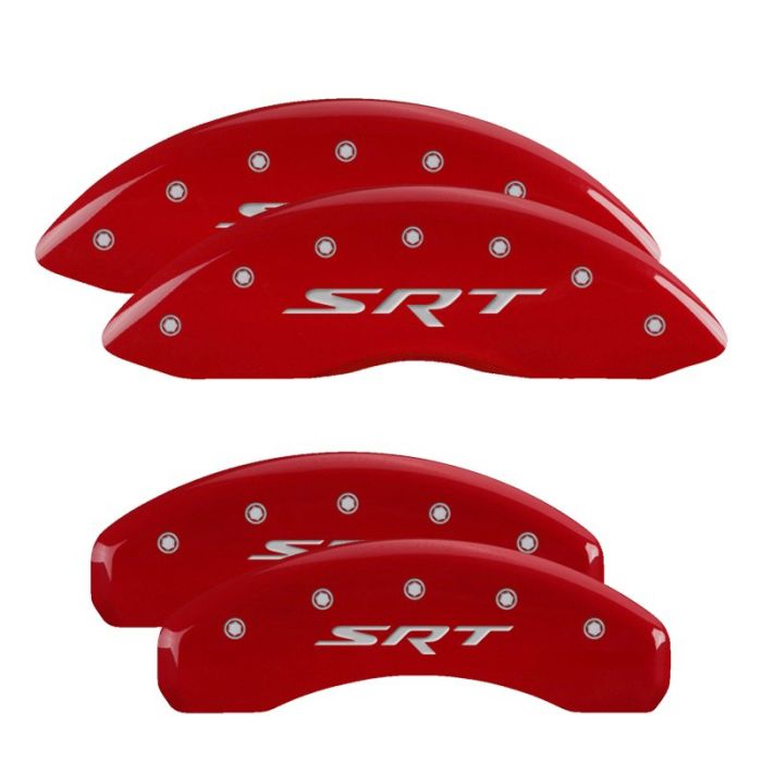 MGP Caliper Covers  SRT Logo Brake Caliper Covers For 05-10 Jeep Grand Cherokee SRT WK & 06-10 Jeep Commander XK