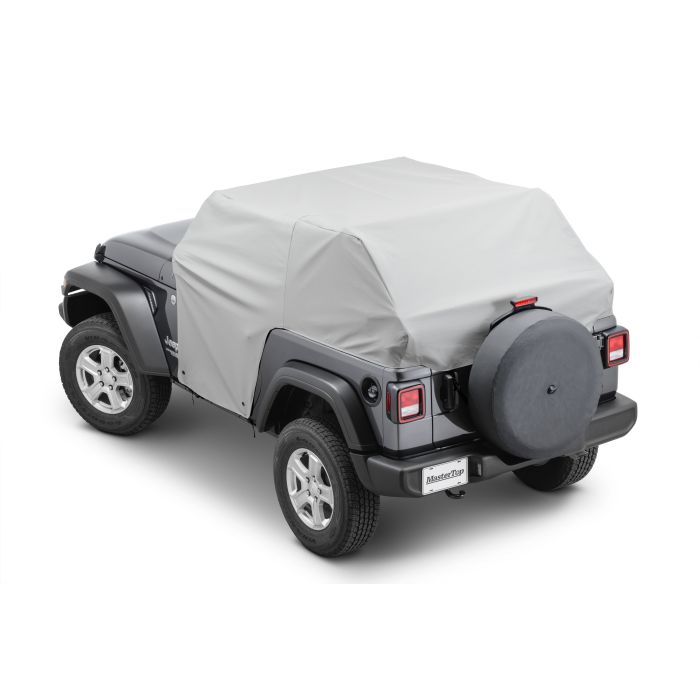 MasterTop 11111509 Full Door Cab Cover for 18-22 Jeep Wrangler JL with Factory Soft Top Folded Down