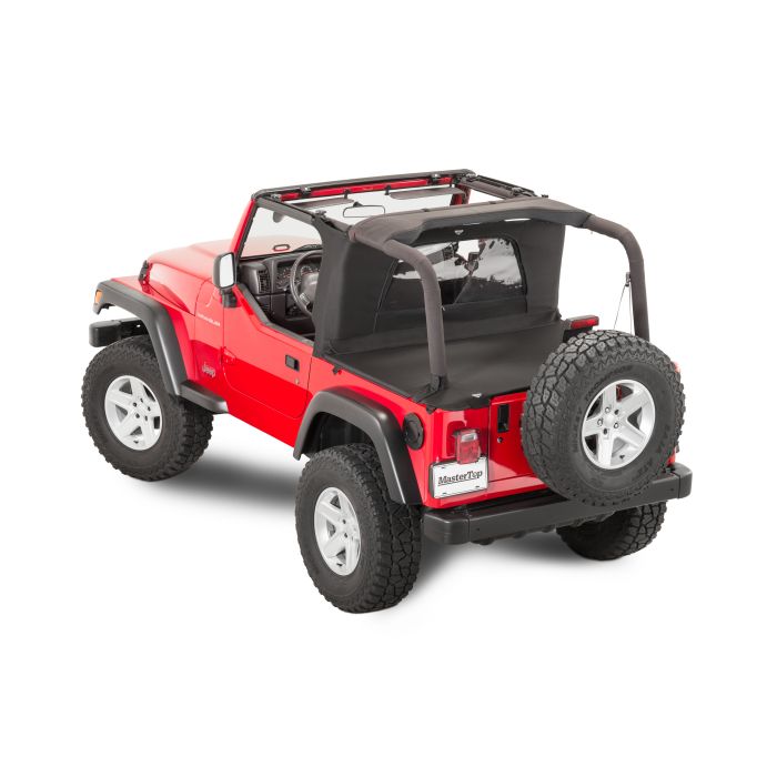 MasterTop  Wind Stopper Plus & Tonneau Cover 2 Piece Kit for 97-06 Jeep Wrangler TJ