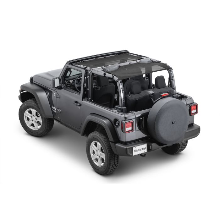 MasterTop  ShadeMaker Freedom Mesh Bimini Top Plus for 18-21 Jeep Wrangler JL 2-Door