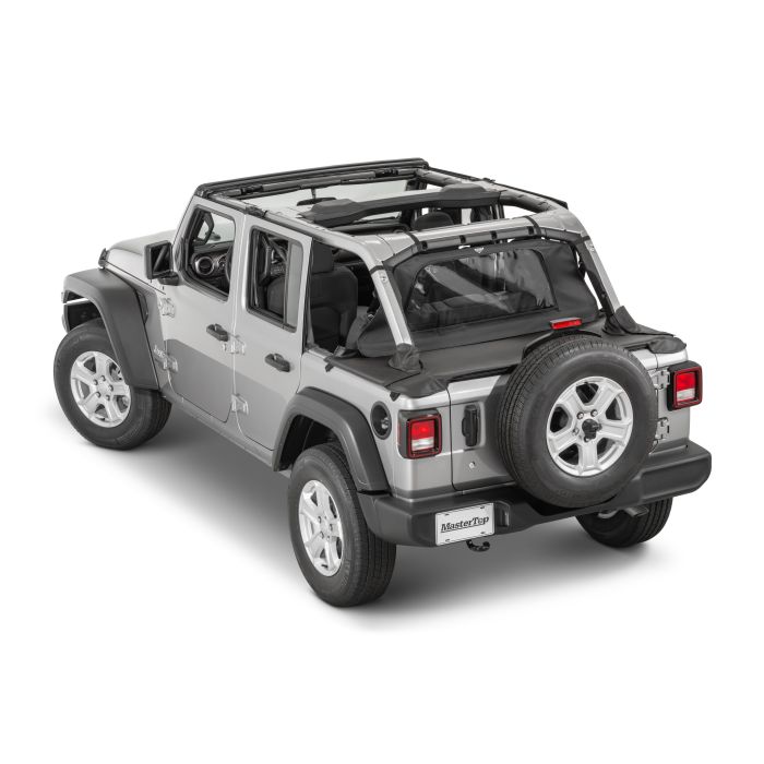 MasterTop  Wind Stopper & Tonneau Cover Combo Kit for 18-20 Jeep Wrangler JL Unlimited