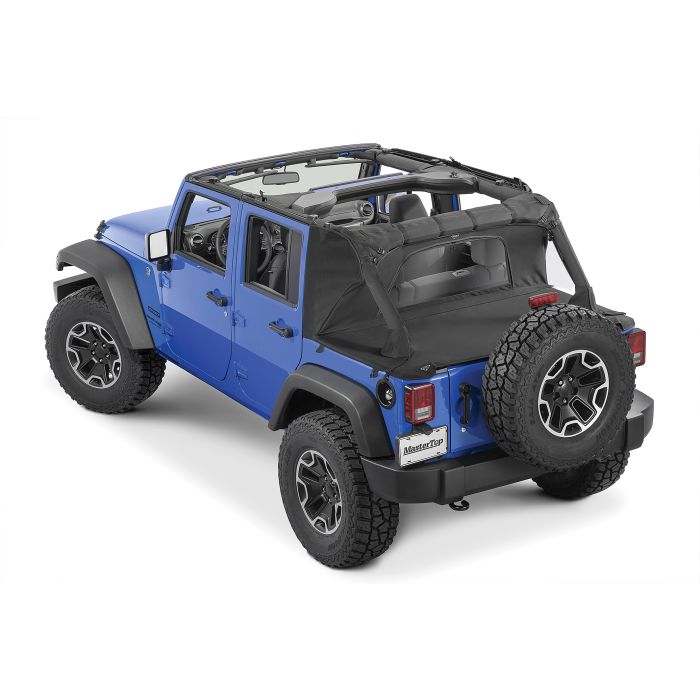 MasterTop  Wind Stopper Plus & Tonneau Cover 2-Piece Kit for 07-18 Jeep Wrangler Unlimited JK 4-Door