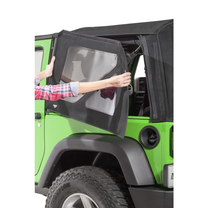 MasterTop  Replacement Rear Quarter Windows  for 07-18 Jeep Wrangler JK with Original Factory Mopar Soft Top