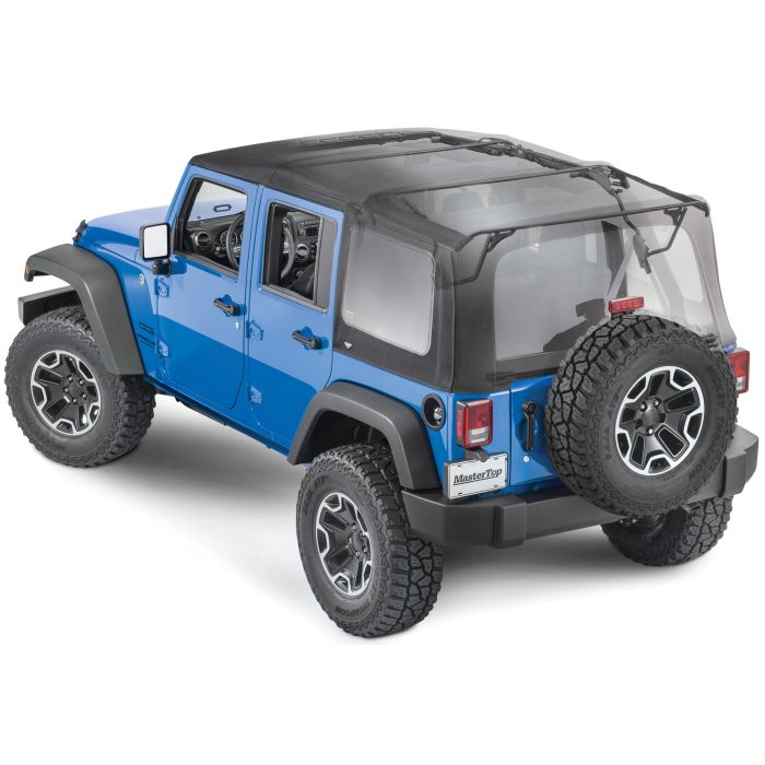 MasterTop  Complete Soft Top Kit in MasterTwill® Fabric for 07-18 Jeep Wrangler JK Unlimited 4-Door