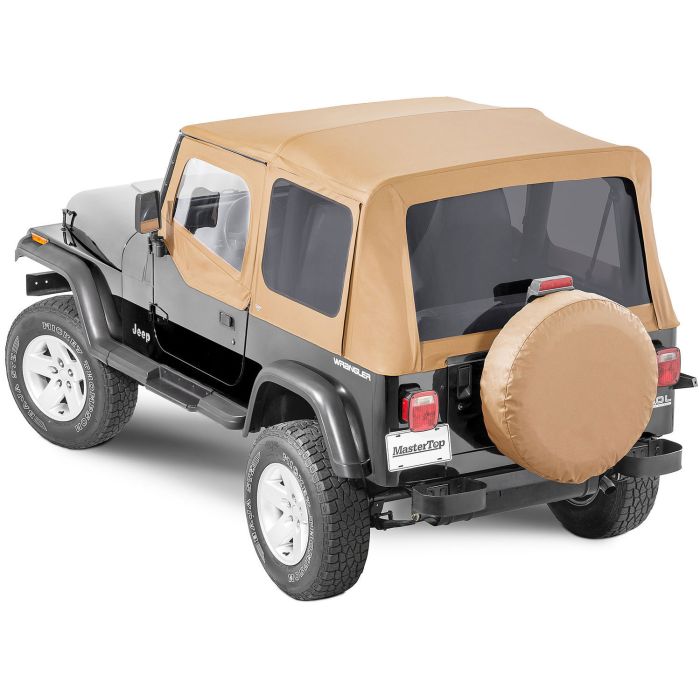 MasterTop  Premium Replacement Soft Top with Tinted Windows in Spice Diamond for 88-95 Jeep Wrangler YJ