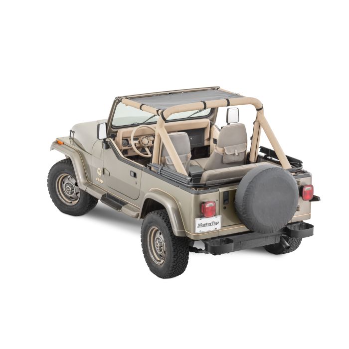 MasterTop  ShadeMaker Mesh Bimini Top for 87-95 Jeep Wrangler YJ
