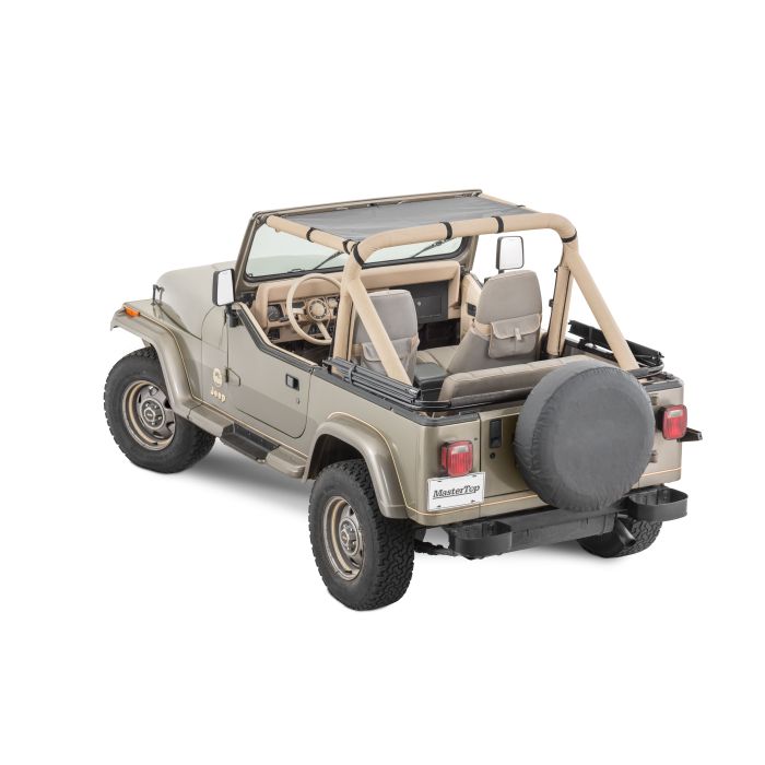 MasterTop  ShadeMaker Mesh Bimini Top for 87-95 Jeep Wrangler YJ
