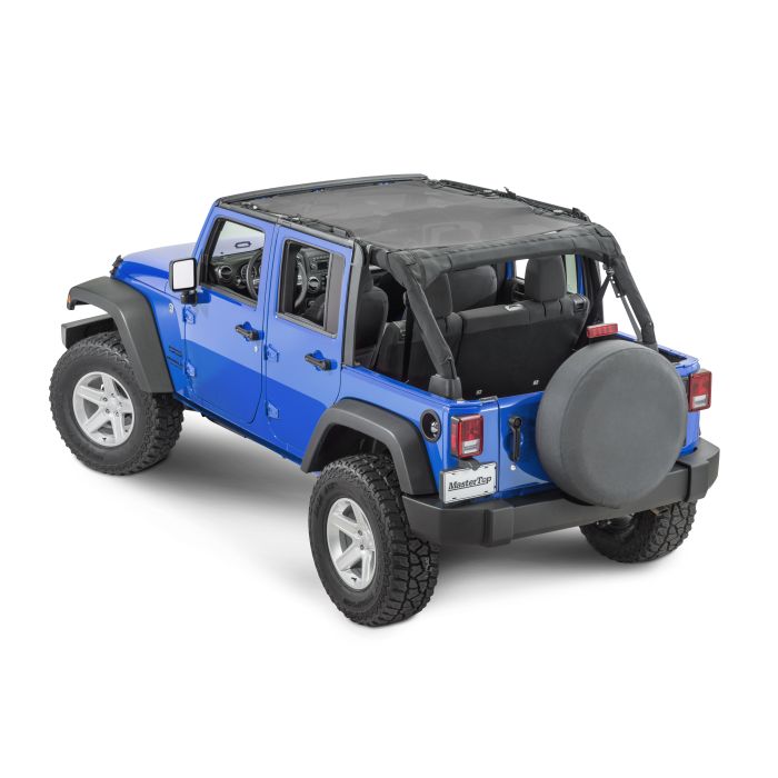 MasterTop  ShadeMaker Freedom Mesh Bimini Top Plus for 07-18 Jeep Wrangler Unlimited JK