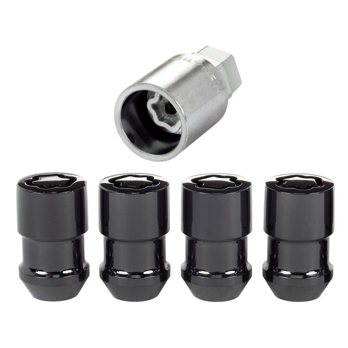 MCG CONE SEAT LOCKS 1/2-20 BLACK 4PC