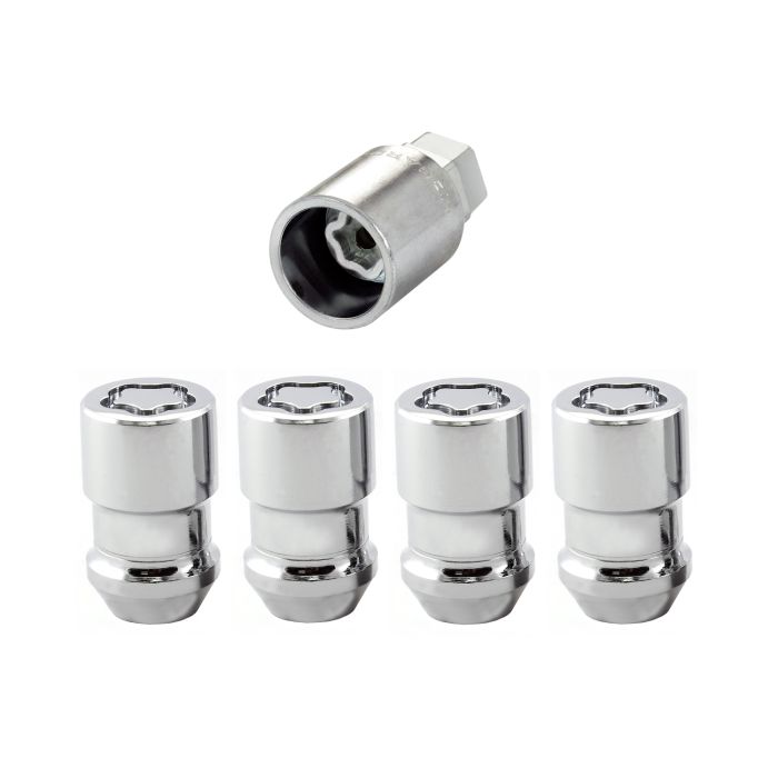 MCG CONE SEAT LOCKS 1/2-20 CHROME 4PC