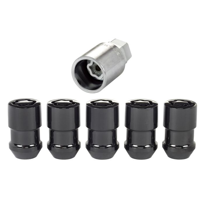 MCG CONE SEAT LOCKS 1/2-20 BLACK 5PC