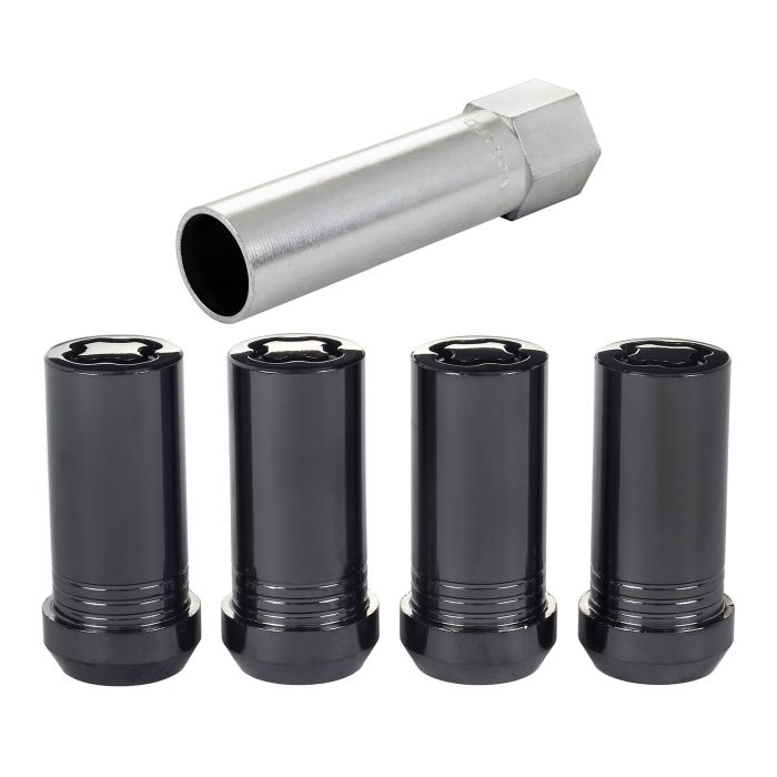 MCG TUNER CONE SEAT LOCK 1/2-20 BLK 4PC