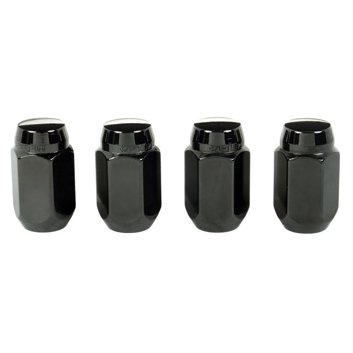 MCG CONE SEAT LUG 1/2-20 13/16 BLK 4PC