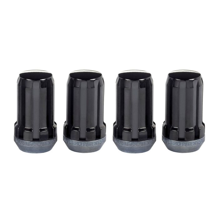 MCG SPLINE LUG NUTS 4 PACK M14X1.5 BLCK