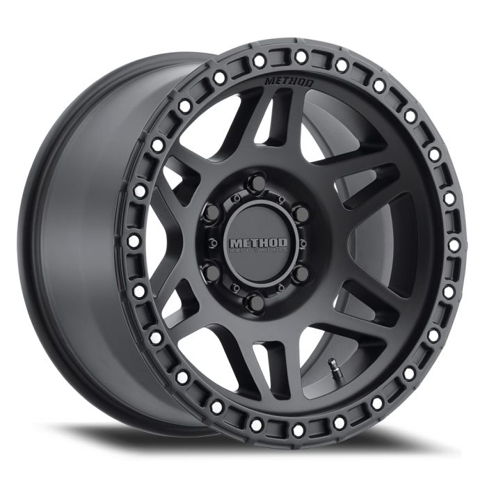 Method Race Wheels  MR312 Simulated Beadlock Alloy Wheel in Matte Black for 07-18 Jeep Wrangler JK and 99-18 Grand Cherokee WJ, WK, & WK2