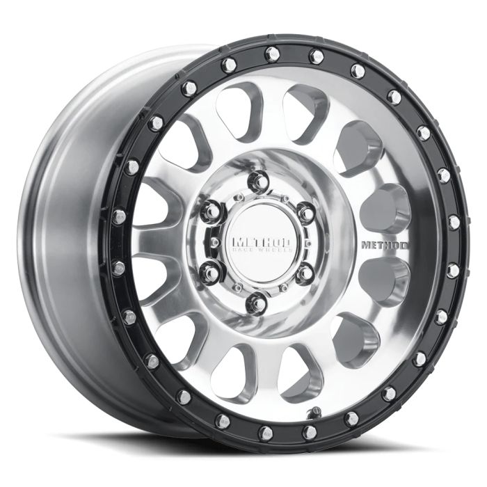 MR315 17x8.5, 6x5.5, 0 OS, 2650 lbs 4.75 BS Polished with Black