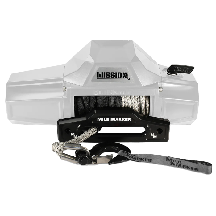 Mission 8K Capacity Winch with Synthetic Rope - Blizzard White