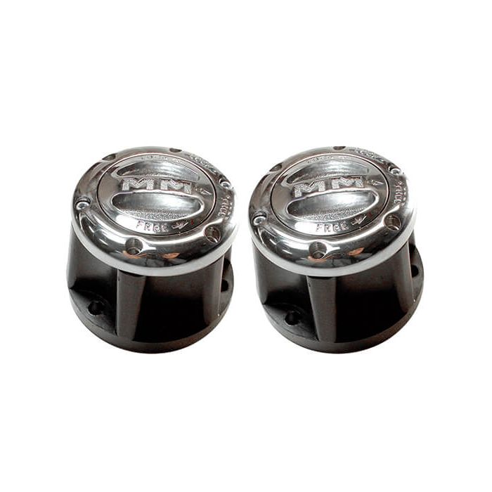 Mile Marker 481 Stainless Steel 10 Spline Capped Hubs for 42-71 Jeep CJ with 6 Bolts