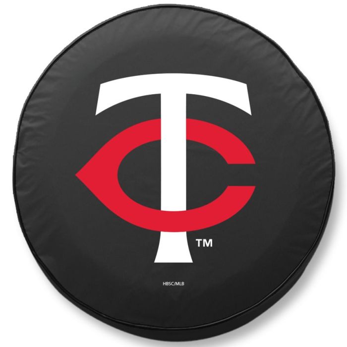 Minnesota Twins Tire Cover - Size Y - (32.25"x12") on Black Vinyl