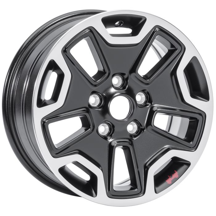Mopar 1XA50RXFAA Rubicon Wheel in Gloss Black with Machined Accents  for 07-18 Jeep Wrangler JK and 99-18 Grand Cherokee WJ, WK, & WK2
