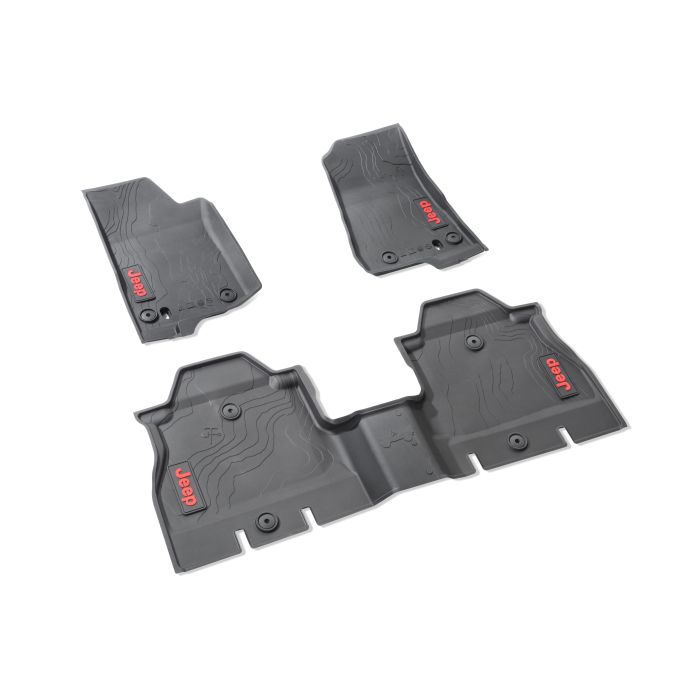 Mopar  All-Weather Front & Rear Floor Liner Set for 18-22 Jeep Wrangler JL Unlimited
