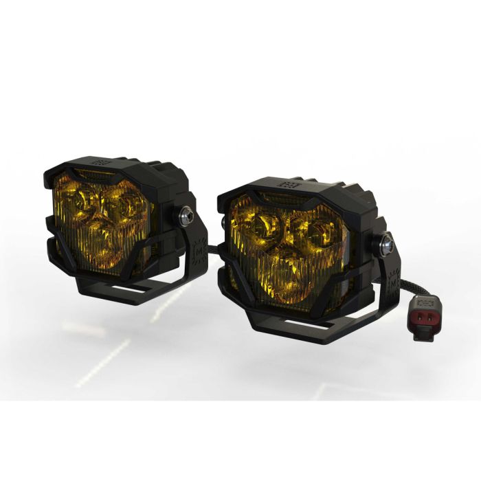 Morimoto 4Banger 2.0 HXB LED Pods (SAE Wide / Yellow)(Set)