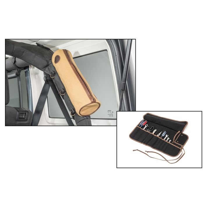 Roll Bar Storage Bag w/Sherpa Tool Roll Tan