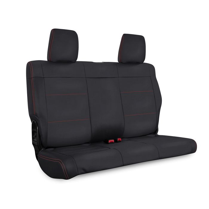 PRP RR SEAT CVR 11-12 JKU BLK RED STICH