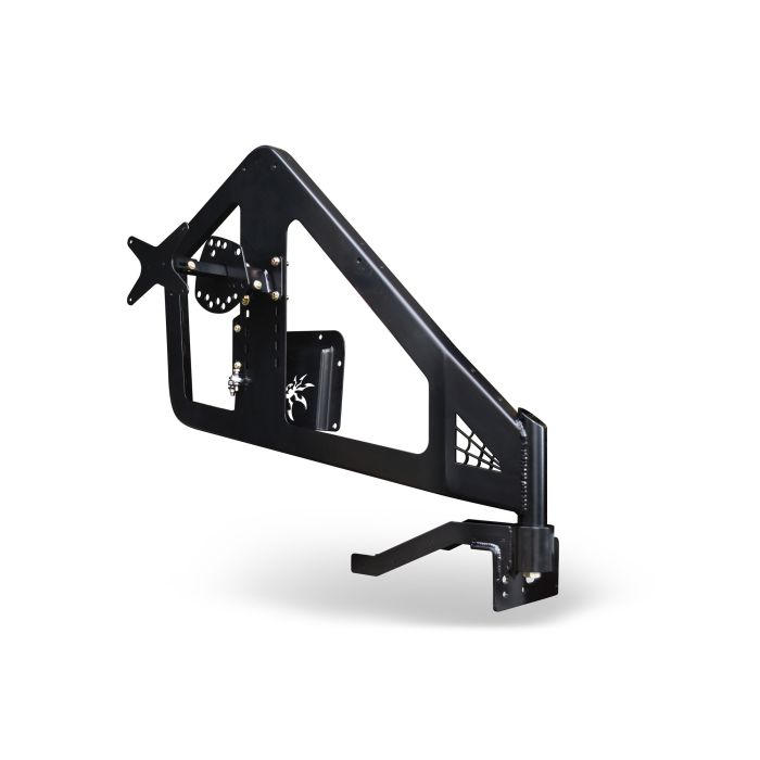 Poison Spyder 17-62-030TP1 Frame Mounted Tire Carrier for 07-18 Jeep Wrangler JK & Unlimited JK