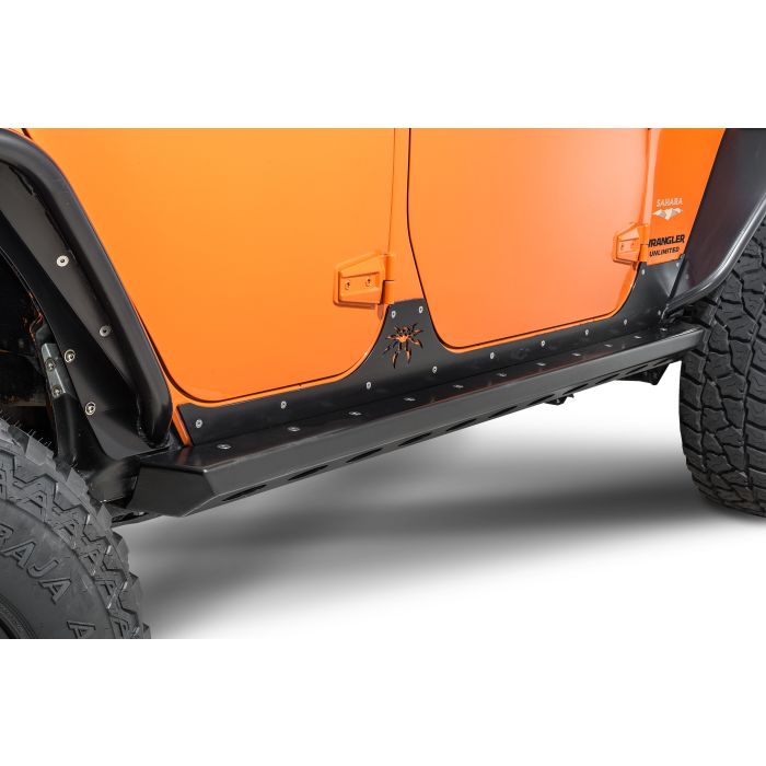Poison Spyder 18-08-200P1 Steel Brawler Rocker in SpyderShell Armor Coat for 07-18 Jeep Wrangler Unlimited JK