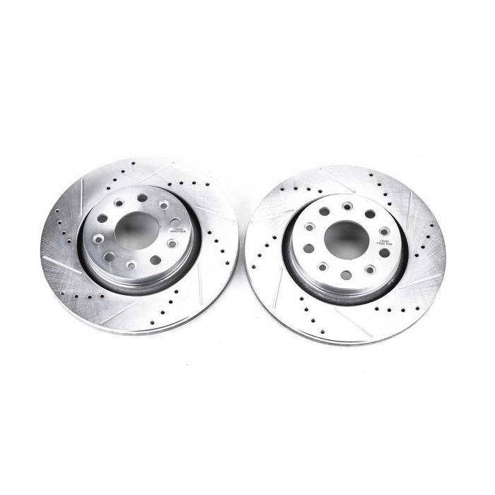 DRILLEDSLOTTED ROTOR PAIR Jeep Gladiator 2020-25, Jeep Wrangler 2021-25 - Rear