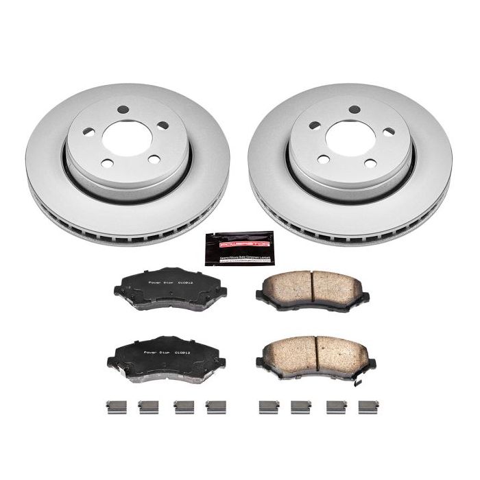 Power Stop CRK1631 Front Z17 Evolution Geomet Coated Brake Kit for 08-12  Jeep Liberty KK