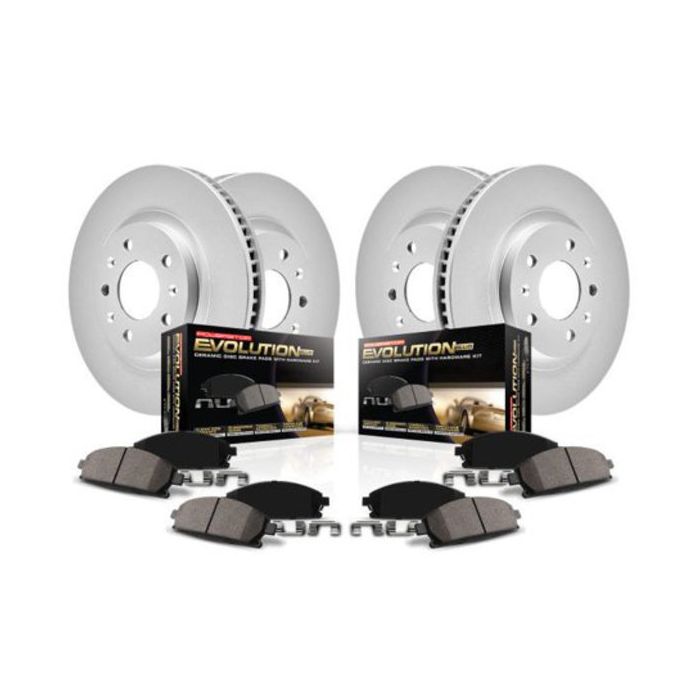 Power Stop CRK2121 Front & Rear Z17 Evolution Geomet Coated Brake Kit for 93-98  Jeep Grand Cherokee ZJ