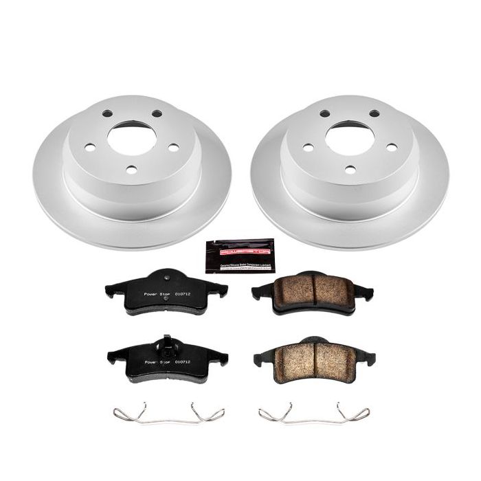 Power Stop CRK2151 Rear Z17 Evolution Geomet Coated Brake Kit for 90-04  Jeep Grand Cherokee WJ