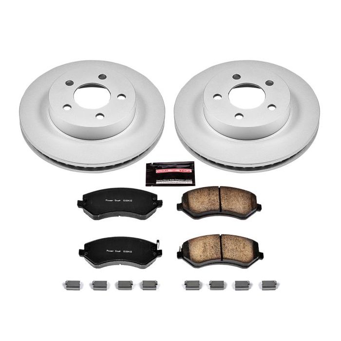 Power Stop CRK2160 Front Z17 Evolution Geomet Coated Brake Kit for 02-07  Jeep Liberty KJ