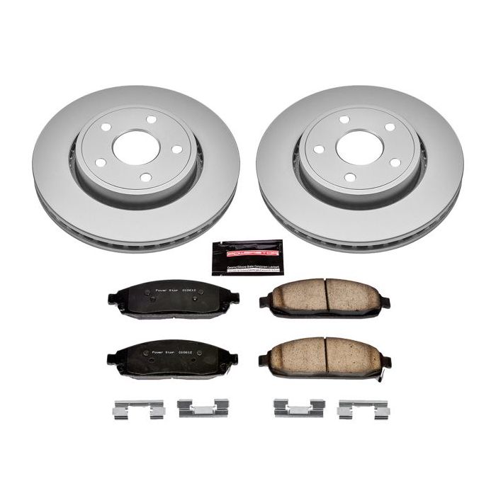 Power Stop CRK2219 Front Z17 Evolution Geomet Coated Brake Kit for 06-10 Jeep Commander XK & 05-10 Jeep Grand Cherokee WK