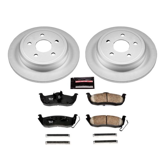 Power Stop CRK2221 Rear Z17 Evolution Geomet Coated Brake Kit for 06-10 Jeep Commander XK & 05-10 Jeep Grand Cherokee WK