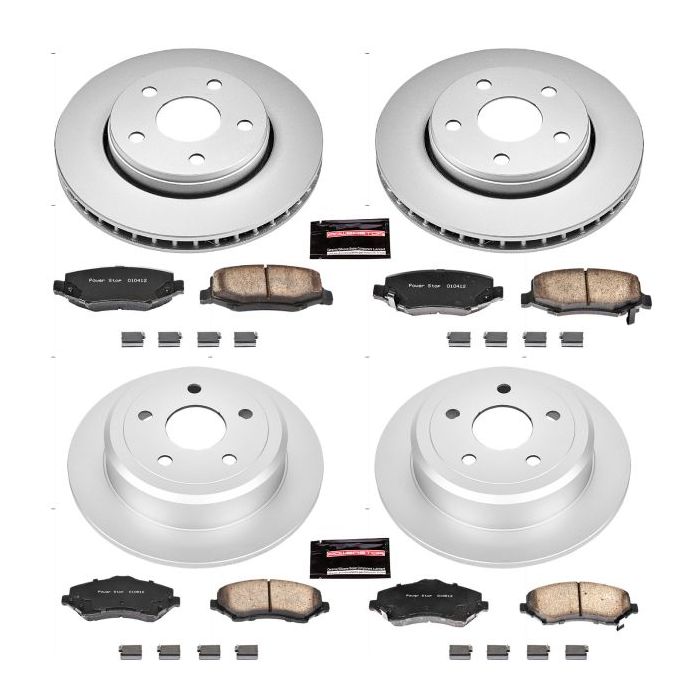Power Stop CRK2798 Front & Rear Z17 Evolution Geomet Coated Brake Kit for 07-18 Jeep Wrangler JK