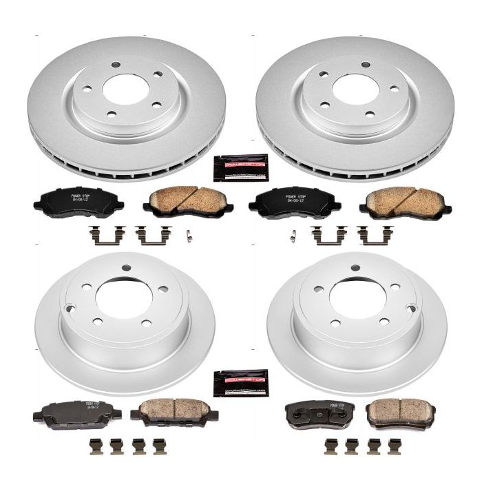 Power Stop CRK2840 Front & Rear Z17 Evolution Geomet Coated Brake Kit For 07-17 Jeep Compass & Jeep Patriot MK