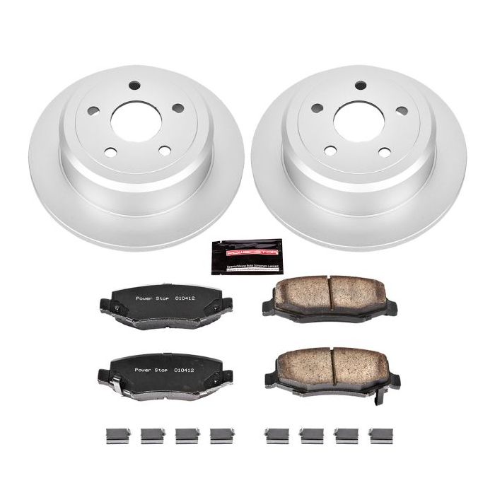 Power Stop CRK3090 Rear Z17 Evolution Geomet Coated Brake Kit for 07-18 Jeep Wrangler JK