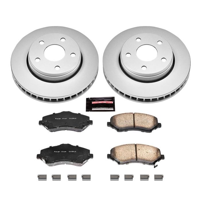 Power Stop CRK3097 Front Z17 Evolution Geomet Coated Brake Kit for 07-18 Jeep Wrangler JK