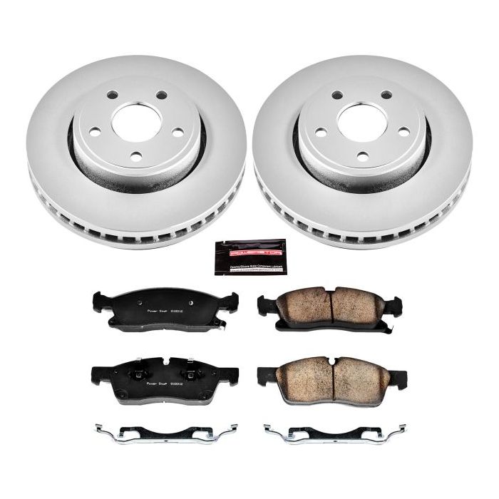 Power Stop CRK5951 Front Z17 Evolution Geomet Coated Brake Kit for 11-16 Jeep Grand Cherokee WK