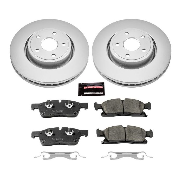 Power Stop CRK6536 Front Z17 Evolution Geomet Coated Brake Kit for 13-15  Jeep Grand Cherokee WK