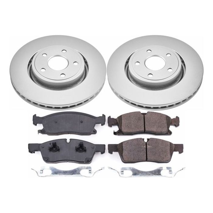 Power Stop CRK7133 Front Z17 Evolution Geomet Coated Brake Kit for 16-18 Grand Cherokee WK