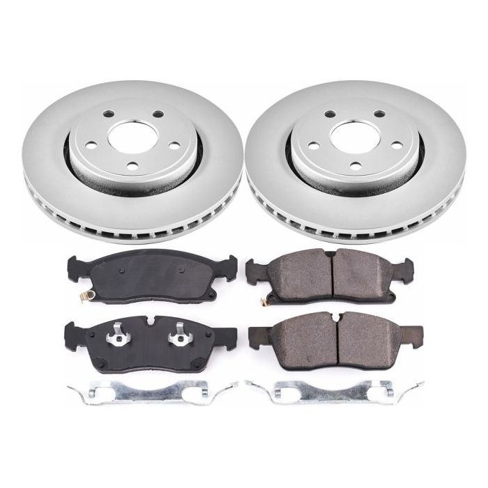 Power Stop CRK7412 Front Z17 Evolution Geomet Coated Brake Kit For 17-18 Jeep Grand Cherokee WK