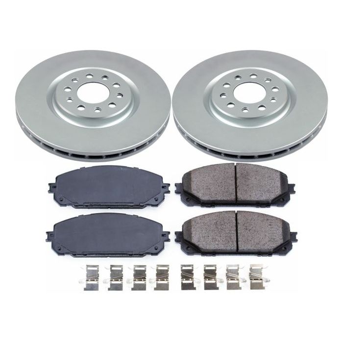 Power Stop CRK7414 Front Z17 Evolution Geomet Coated Brake Kit for 2017 Jeep Cherokee KL