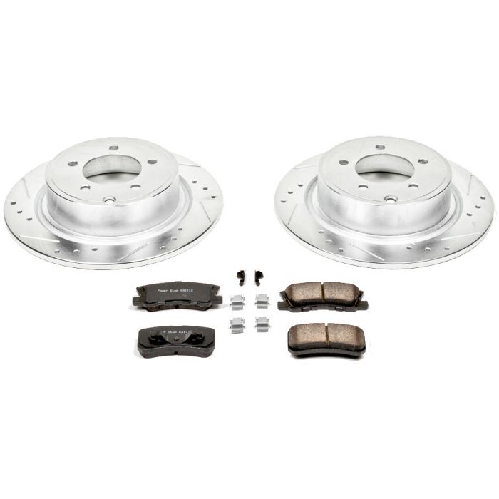 Power Stop K1630 Rear Z23 Evolution Sport Performance 1-Click Brake Kit for 09-13 Jeep Compass & Patriot MK