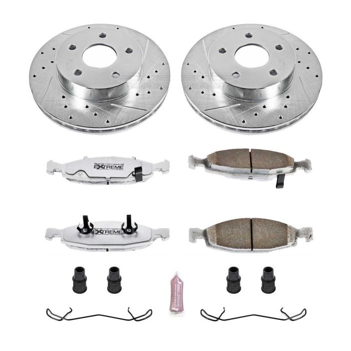 Power Stop K2147-26 Front Z26 Street Warrior Performance Brake Kit for 99-02 Jeep Grand Cherokee WJ