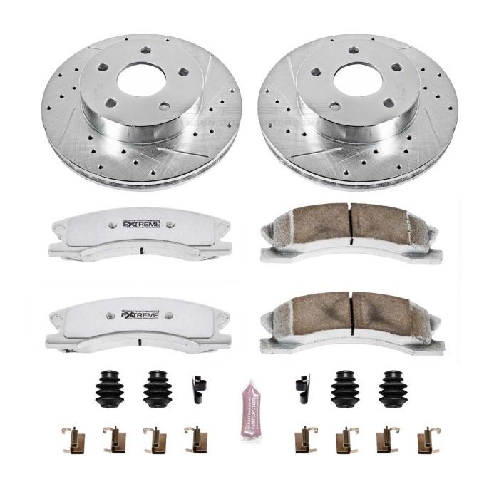 Power Stop K2149-26 Front Z26 Street Warrior Performance Brake Kit for 99-04 Jeep Grand Cherokee WJ