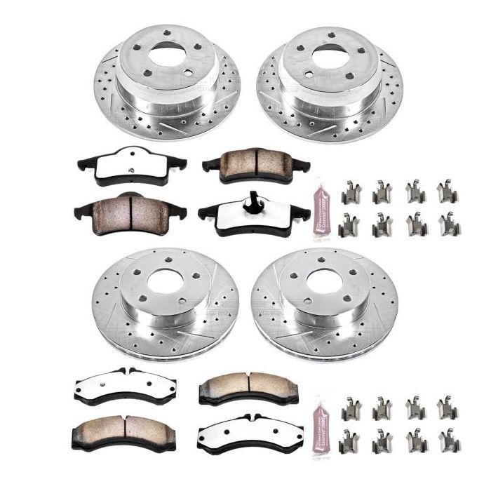 Power Stop K2150-36 Front & Rear Z36 Extreme Performance Truck & Tow Brake Kit for 99-04 Jeep Grand Cherokee WJ with Akebono Calipers